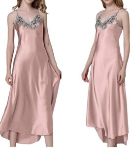 Pink Satin Nightgown Sleepwear
