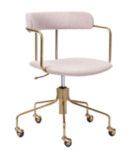 blush pink office chair bronze west elm