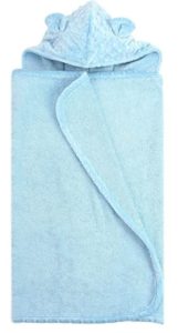 blue bath towel for baby